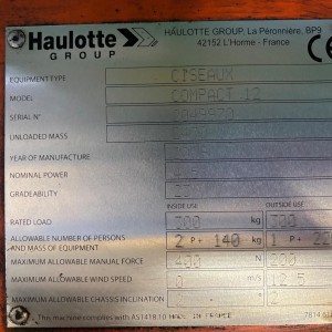 Haulotte Compact 126
