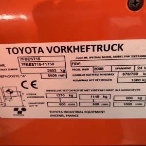 Toyota 7FBEST156